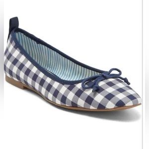 NWOB Draper James Taylor Ballet Flats in Gingham, Size 6.5.
